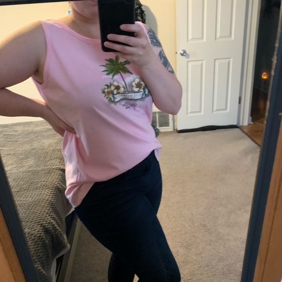 Light Pink Graphic Tank Top Size XL - Picture 5 of 9